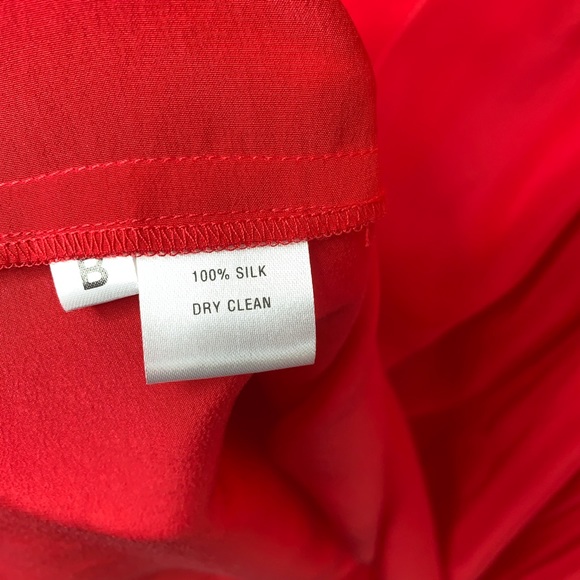 NWT LOFT Red Silk Sleeveless Dress Size 12 - Picture 7 of 7